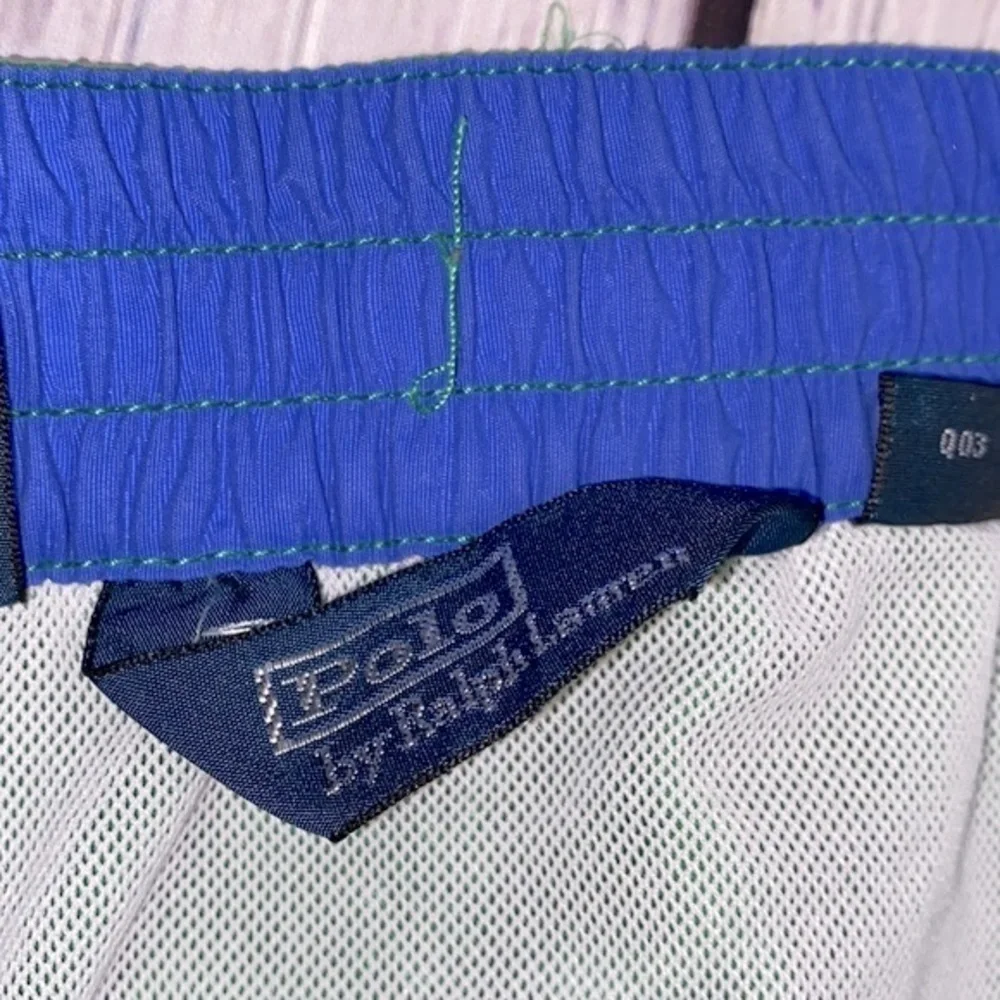 Polo Ralph Lauren blue label green swim trunks size large